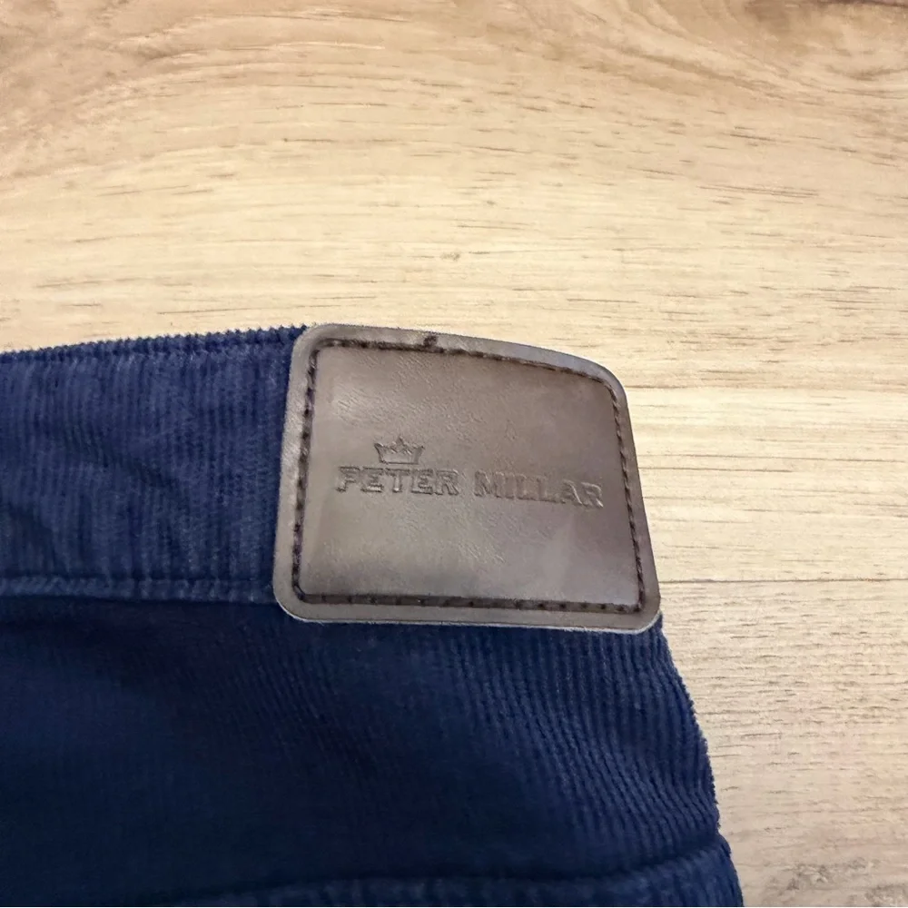 Peter Millar Pants Men's 36x32 Blue Superior Soft Corduroy Straight Leg Stretch